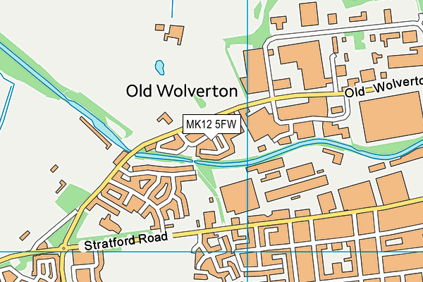 MK12 5FW map - OS VectorMap District (Ordnance Survey)