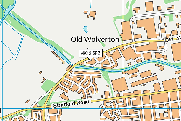 MK12 5FZ map - OS VectorMap District (Ordnance Survey)