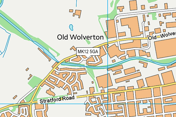 MK12 5GA map - OS VectorMap District (Ordnance Survey)