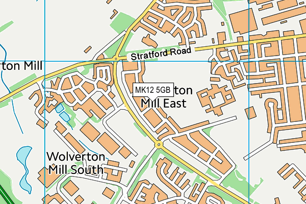 MK12 5GB map - OS VectorMap District (Ordnance Survey)