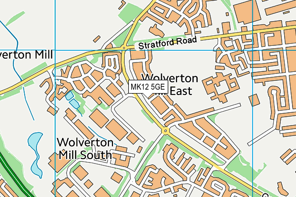 MK12 5GE map - OS VectorMap District (Ordnance Survey)