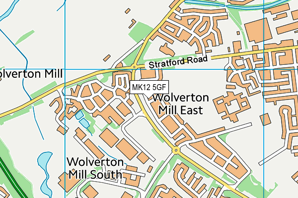 MK12 5GF map - OS VectorMap District (Ordnance Survey)