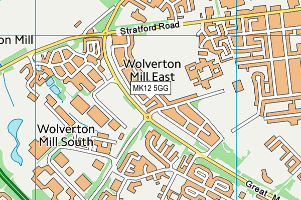 MK12 5GG map - OS VectorMap District (Ordnance Survey)