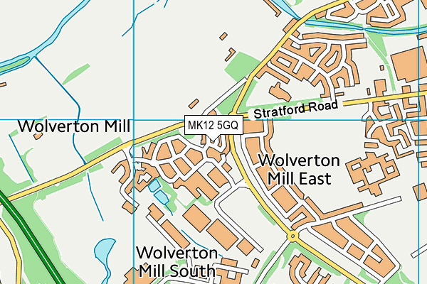 MK12 5GQ map - OS VectorMap District (Ordnance Survey)