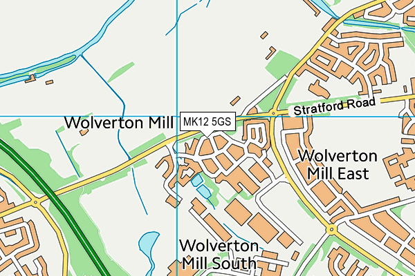 MK12 5GS map - OS VectorMap District (Ordnance Survey)