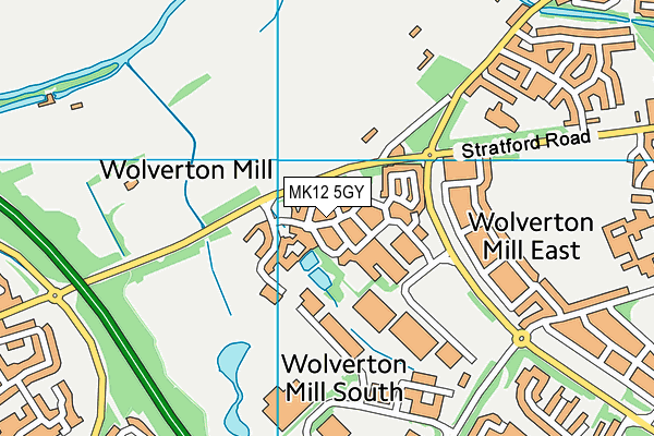 MK12 5GY map - OS VectorMap District (Ordnance Survey)