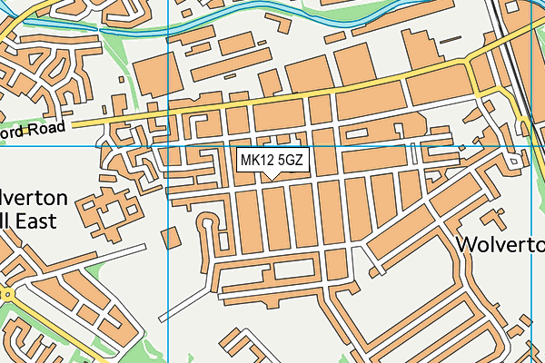 MK12 5GZ map - OS VectorMap District (Ordnance Survey)