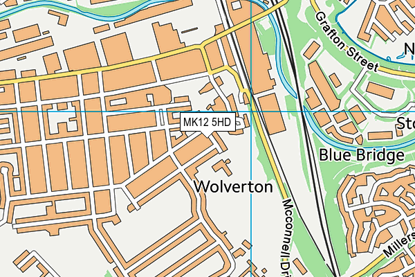 MK12 5HD map - OS VectorMap District (Ordnance Survey)