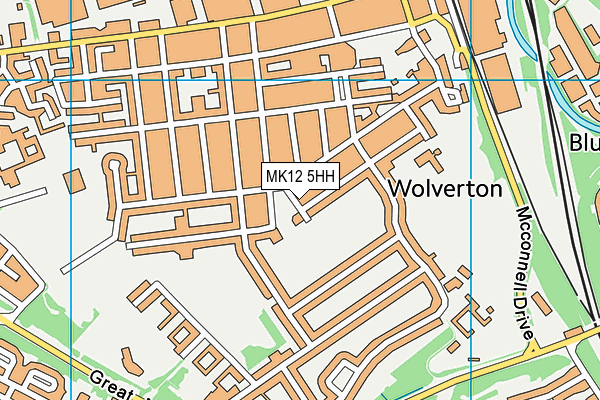 MK12 5HH map - OS VectorMap District (Ordnance Survey)