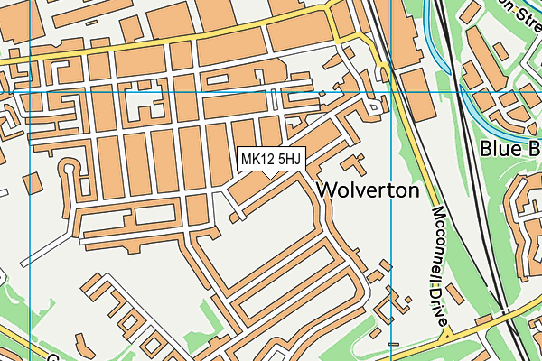 MK12 5HJ map - OS VectorMap District (Ordnance Survey)