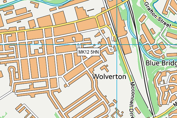 MK12 5HN map - OS VectorMap District (Ordnance Survey)