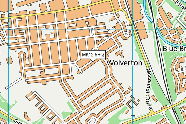 MK12 5HQ map - OS VectorMap District (Ordnance Survey)