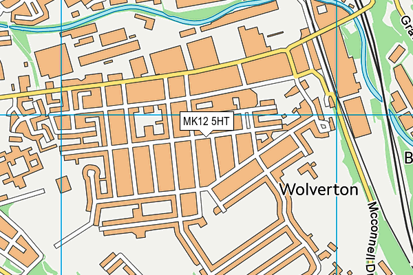 MK12 5HT map - OS VectorMap District (Ordnance Survey)