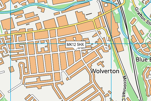MK12 5HX map - OS VectorMap District (Ordnance Survey)
