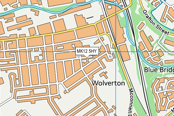 MK12 5HY map - OS VectorMap District (Ordnance Survey)