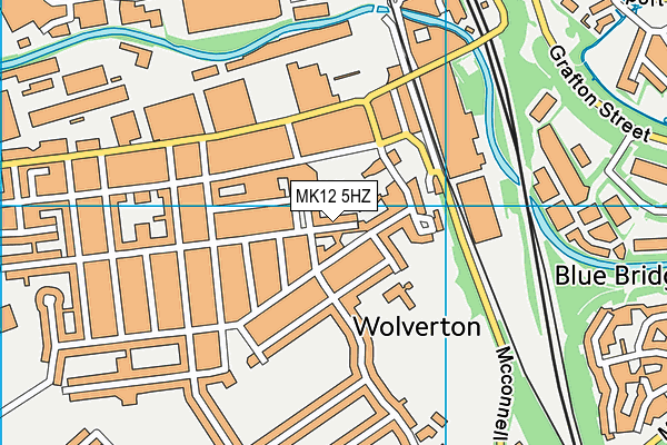 MK12 5HZ map - OS VectorMap District (Ordnance Survey)