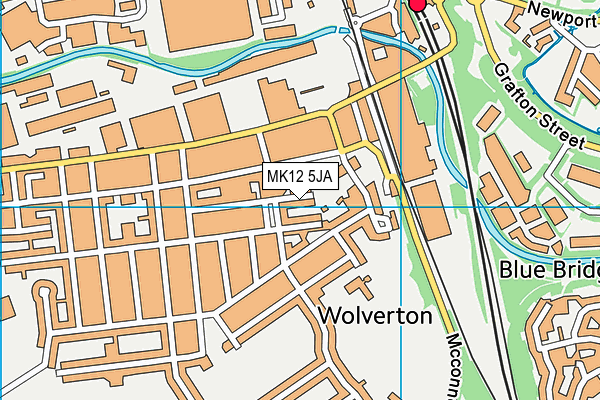 MK12 5JA map - OS VectorMap District (Ordnance Survey)