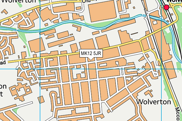 MK12 5JR map - OS VectorMap District (Ordnance Survey)