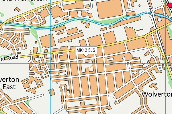 MK12 5JS map - OS VectorMap District (Ordnance Survey)