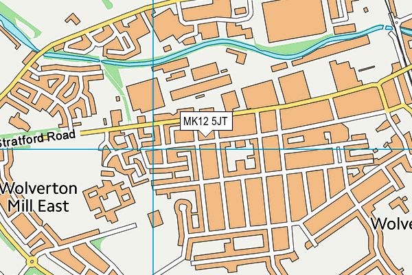 MK12 5JT map - OS VectorMap District (Ordnance Survey)