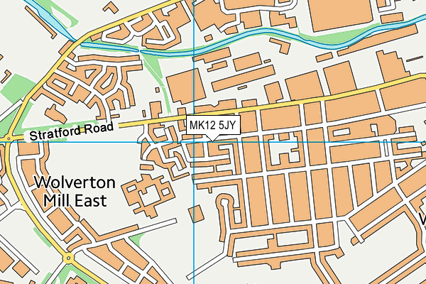 MK12 5JY map - OS VectorMap District (Ordnance Survey)