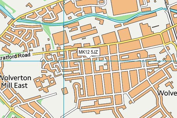 MK12 5JZ map - OS VectorMap District (Ordnance Survey)