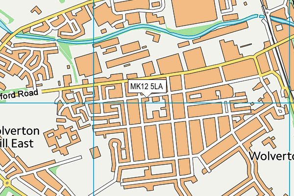 MK12 5LA map - OS VectorMap District (Ordnance Survey)