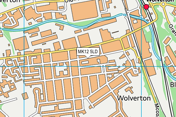 MK12 5LD map - OS VectorMap District (Ordnance Survey)