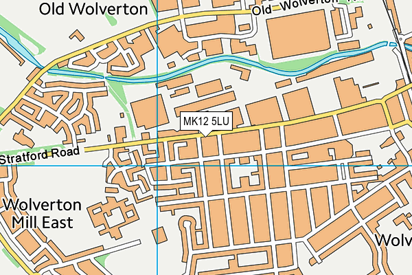 MK12 5LU map - OS VectorMap District (Ordnance Survey)