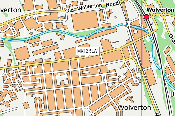 MK12 5LW map - OS VectorMap District (Ordnance Survey)