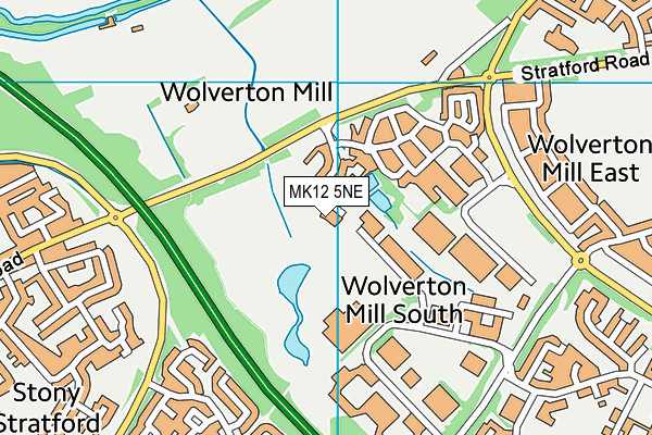 MK12 5NE map - OS VectorMap District (Ordnance Survey)
