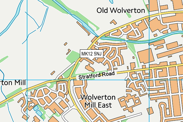 Slated Row School (Closed) map (MK12 5NJ) - OS VectorMap District (Ordnance Survey)