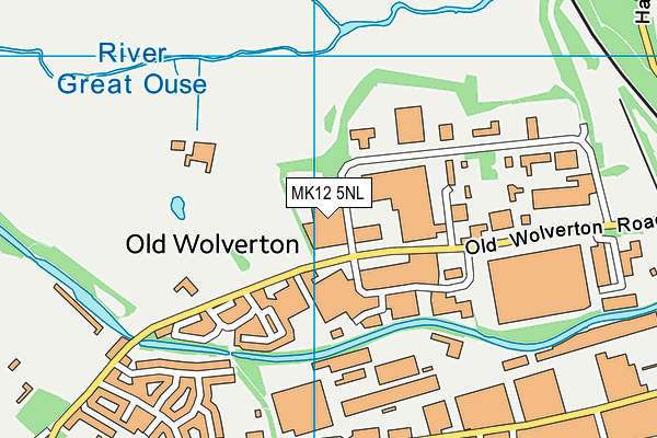 MK12 5NL map - OS VectorMap District (Ordnance Survey)