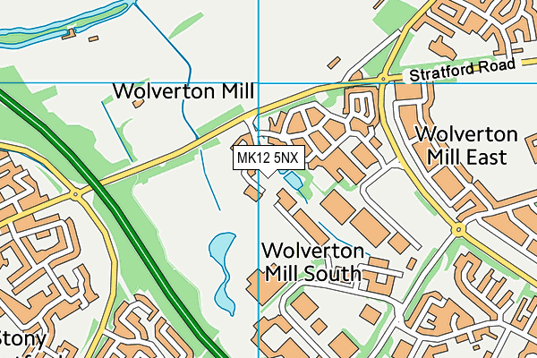 MK12 5NX map - OS VectorMap District (Ordnance Survey)