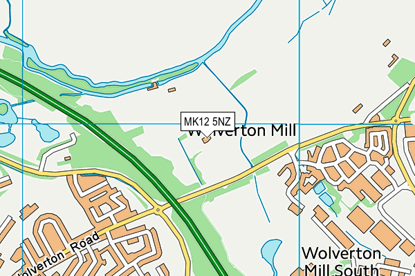 MK12 5NZ map - OS VectorMap District (Ordnance Survey)