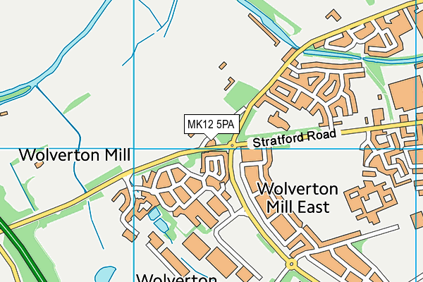 MK12 5PA map - OS VectorMap District (Ordnance Survey)