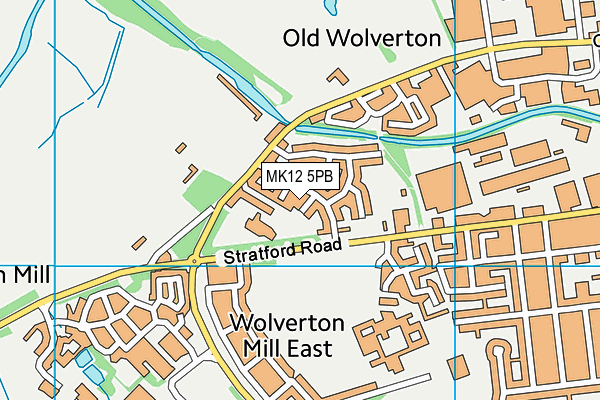 MK12 5PB map - OS VectorMap District (Ordnance Survey)