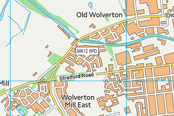 MK12 5PD map - OS VectorMap District (Ordnance Survey)