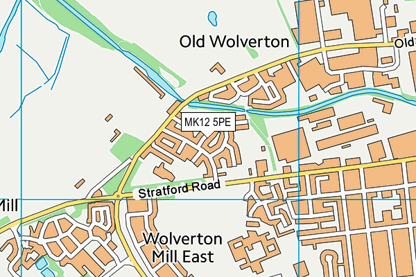 MK12 5PE map - OS VectorMap District (Ordnance Survey)