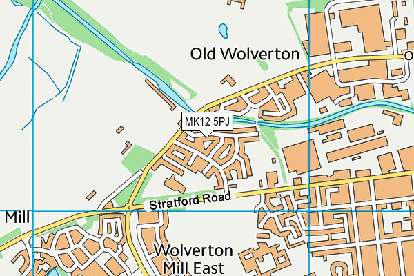 MK12 5PJ map - OS VectorMap District (Ordnance Survey)