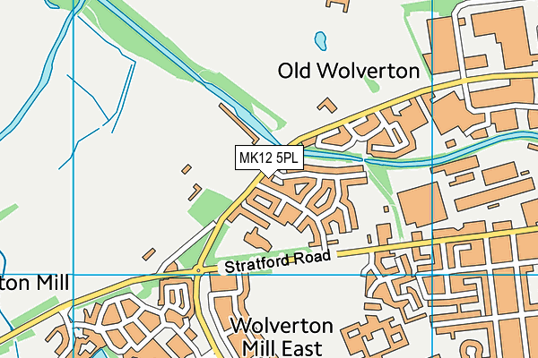 MK12 5PL map - OS VectorMap District (Ordnance Survey)