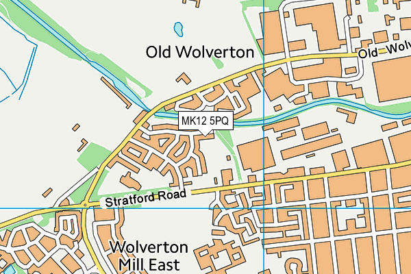 MK12 5PQ map - OS VectorMap District (Ordnance Survey)