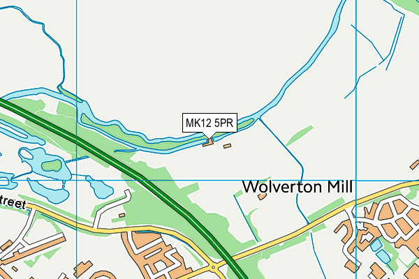 MK12 5PR map - OS VectorMap District (Ordnance Survey)