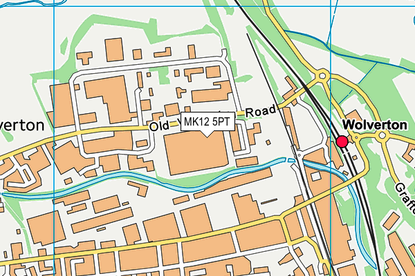 MK12 5PT map - OS VectorMap District (Ordnance Survey)