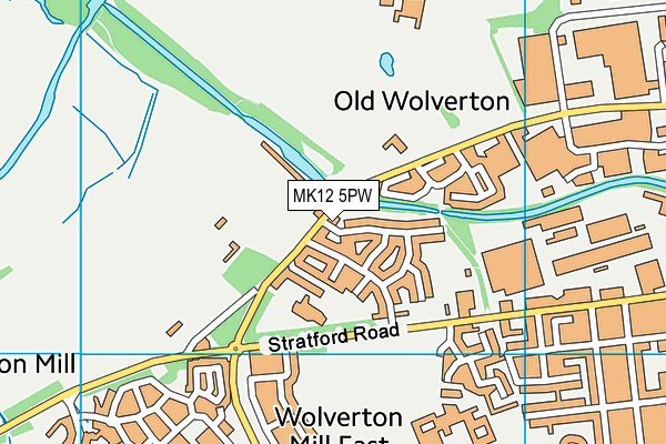 MK12 5PW map - OS VectorMap District (Ordnance Survey)