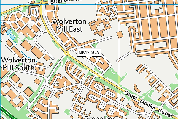 MK12 5QA map - OS VectorMap District (Ordnance Survey)