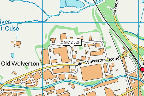 MK12 5QF map - OS VectorMap District (Ordnance Survey)