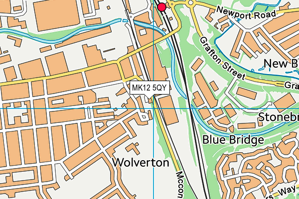 MK12 5QY map - OS VectorMap District (Ordnance Survey)