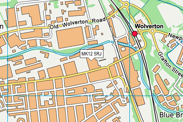 MK12 5RJ map - OS VectorMap District (Ordnance Survey)