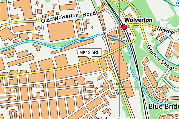 Old Bath House & Community Centre map (MK12 5RL) - OS VectorMap District (Ordnance Survey)
